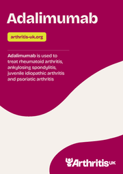 Arthritis UK Adalimumab  booklet cover.