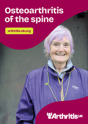 Arthritis UK Osteoarthritis of the spine Booklet cover.
