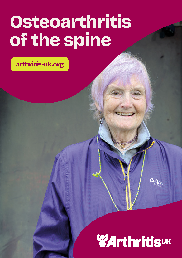 Arthritis UK Osteoarthritis of the spine Booklet cover.