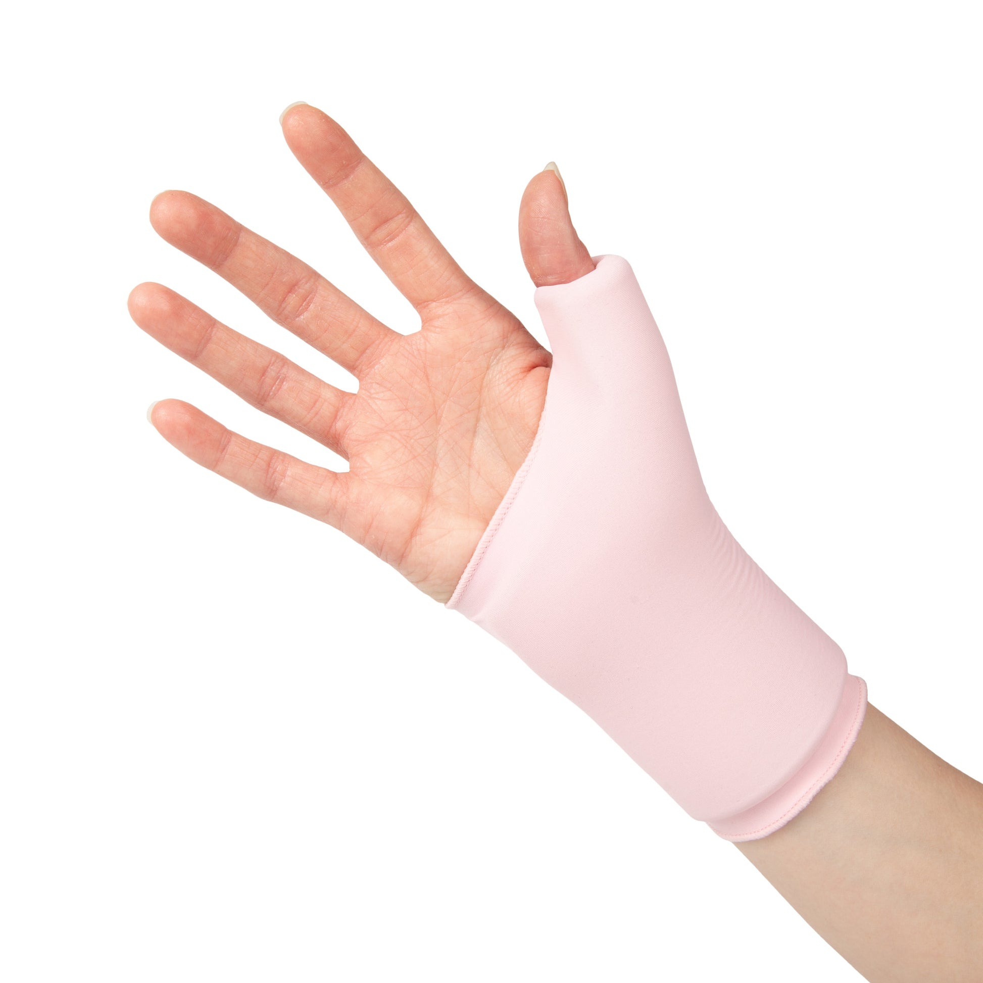 Pink Grace and Able Cooling Compression Sleeve For Thumb & Wrist Pain on a white background