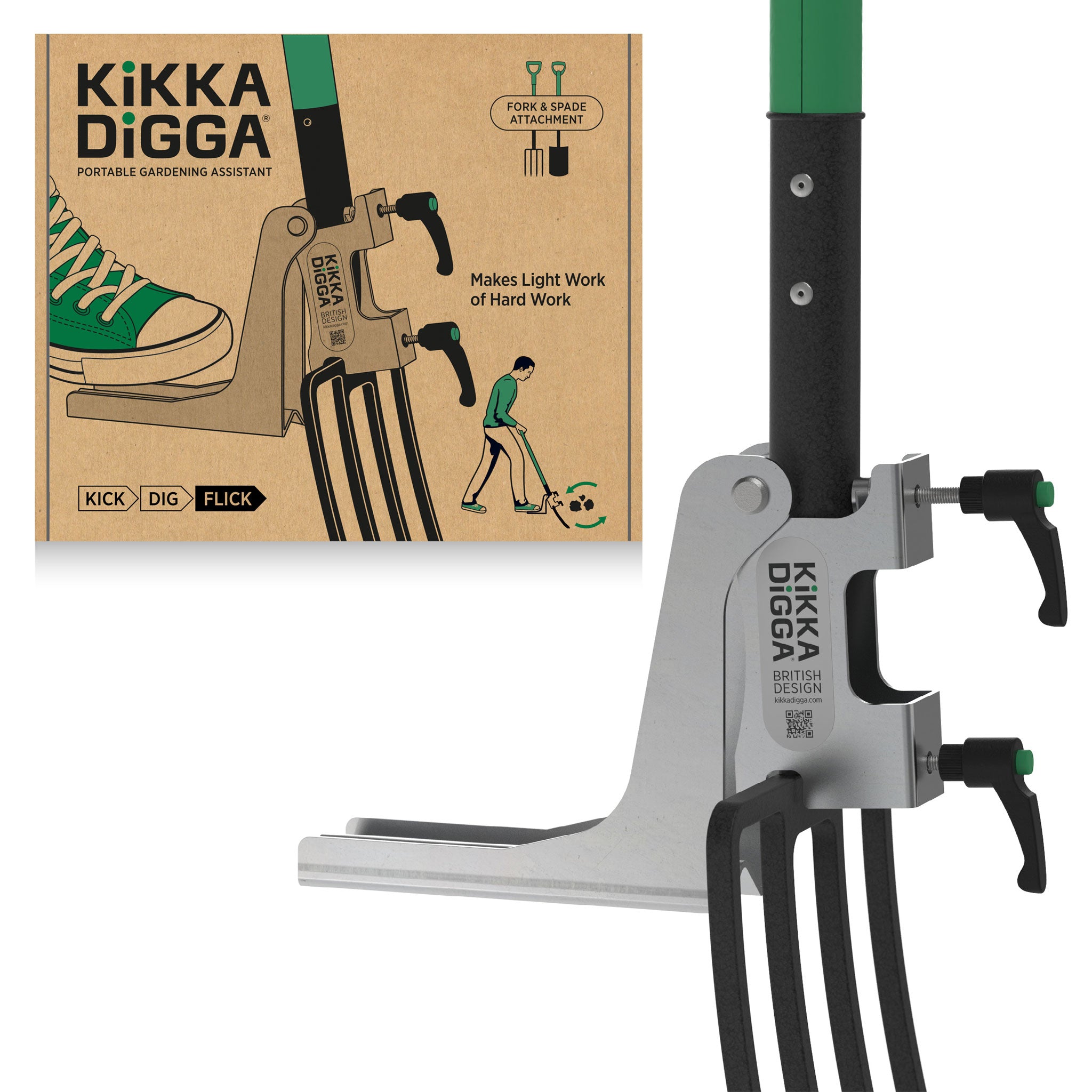 Kikka Digga ポータブルガーデニングアシスタント Kikka Digga Portable Gardening Assistant | Reduce Back Strain