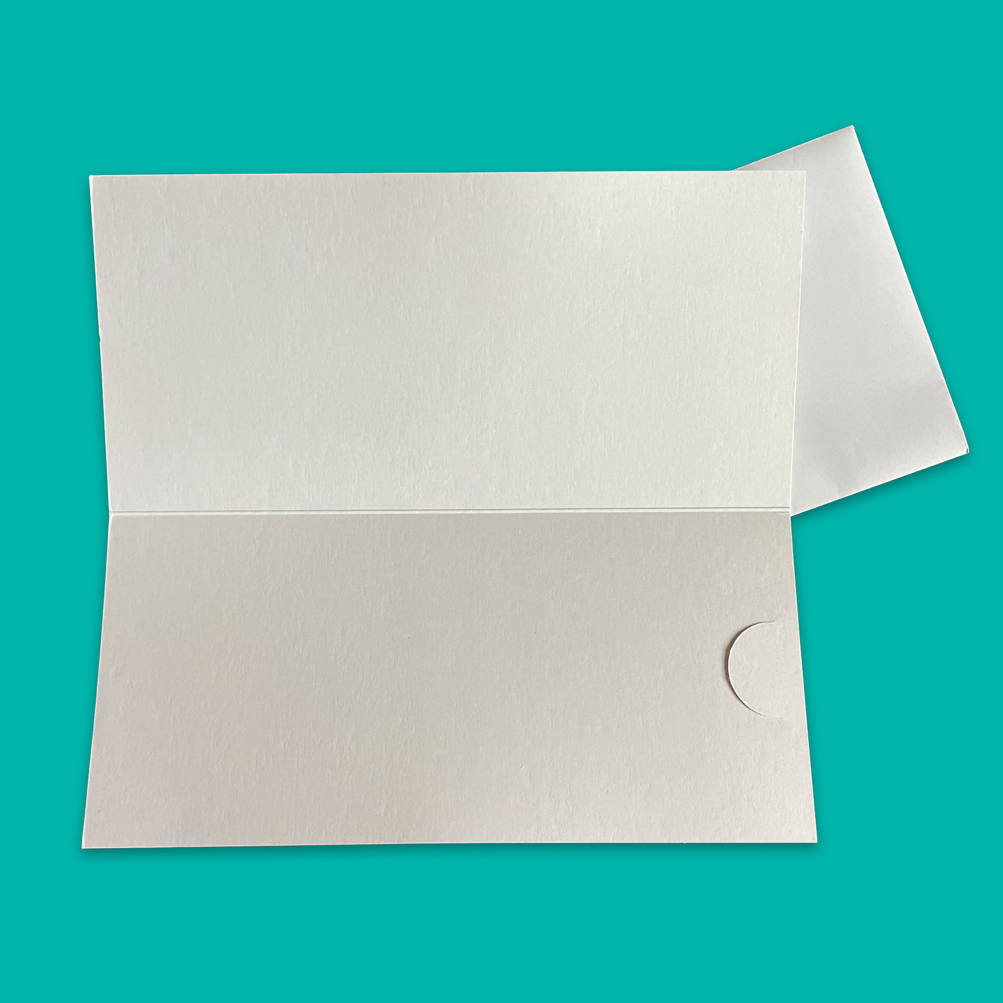 Blank inside of a money wallet and white card. 