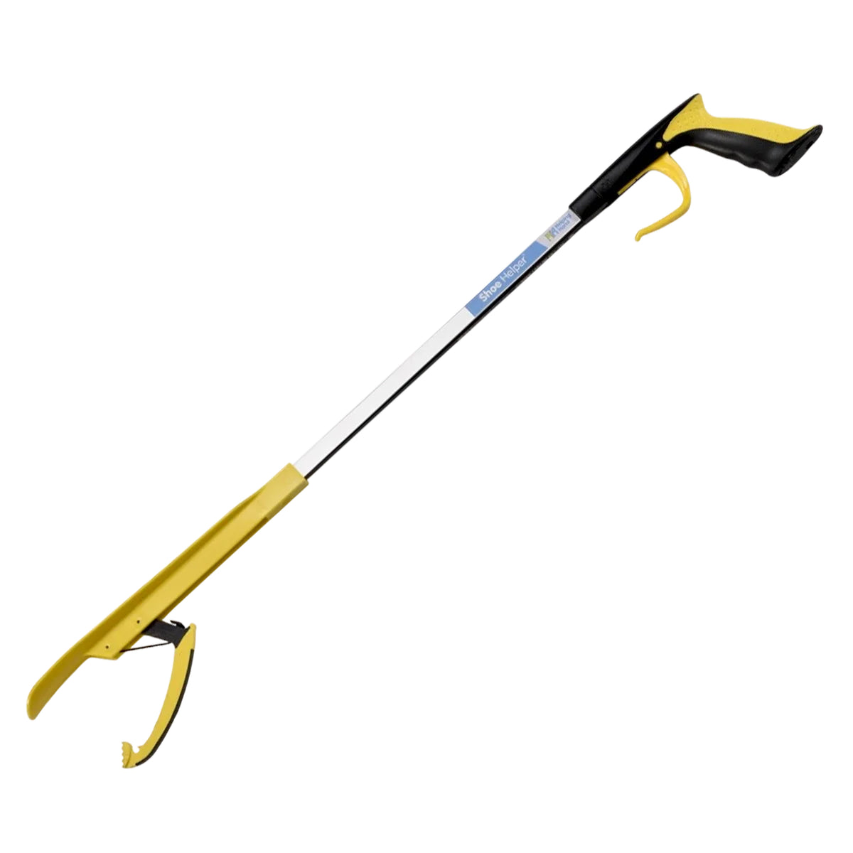Shoe helper reacher grabber against a white background. 