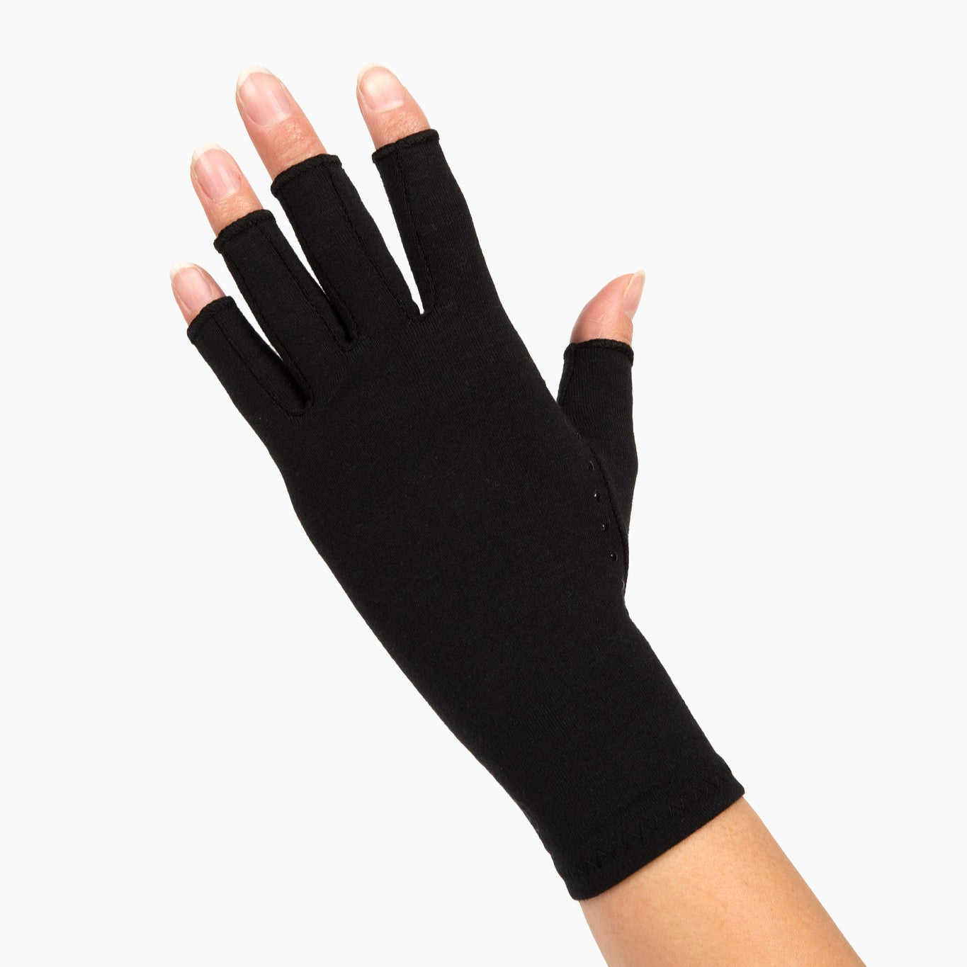 Grace and Able extra grip compression gloves with silicone dots in black.