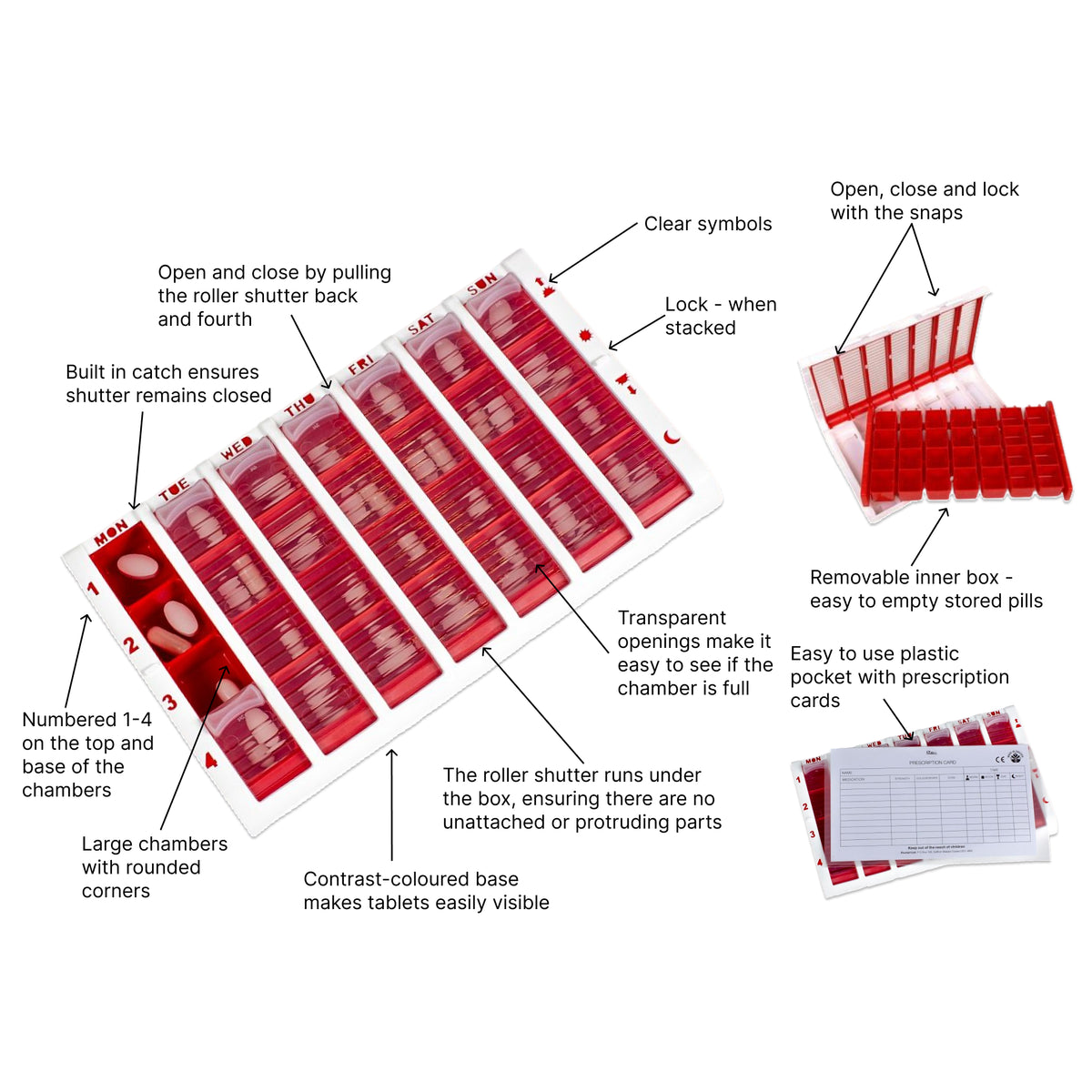 The Pivotell Weekly Pill Organiser